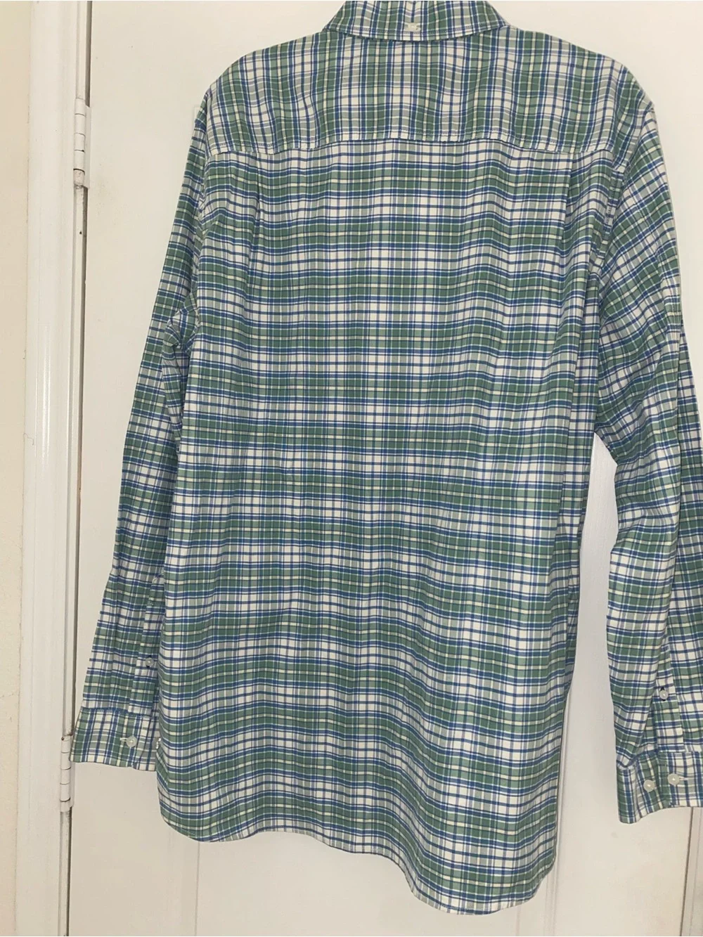 L.L. Bean Men’s Blue Green Plaid Slightly Fitted Button-Down New Shirt L/Tall